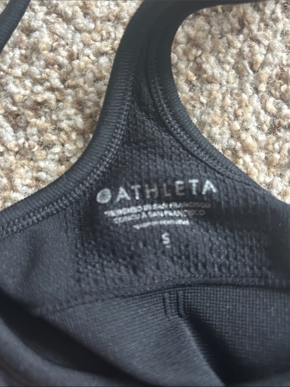 Athleta Black Ribbed Racerback Tank - Picture 2 of 2